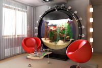 Akvárium ve vnitřním prostoru obývacího pokoje1