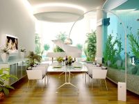 4. Дизајн дневне собе са акваријумом