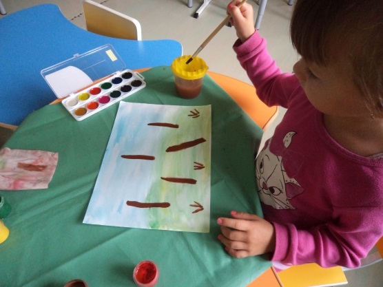 рисуване есен в детска градина