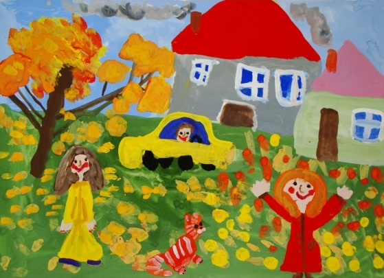 есенни рисунки на деца с бои