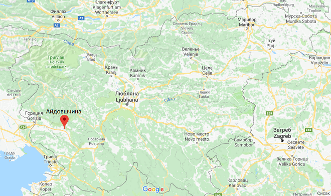 Айдовшчина на карте Словении