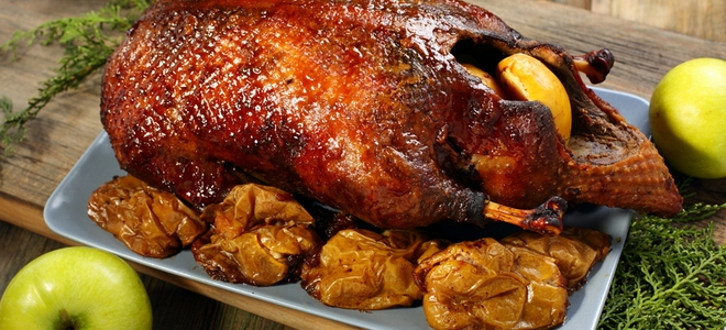 Pečená kachna s medem a hořčicí