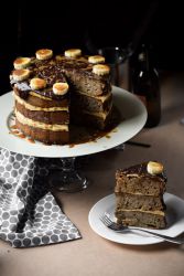 Шоколадова бананова торта - рецепта