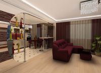 Barové pulty ve vnitřním prostoru obývacího pokoje namísto přepážky 6