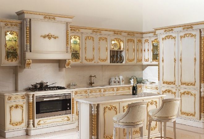 Barok v notranjosti kuhinjskih pultov