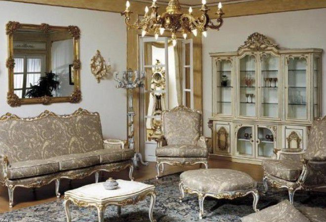 Interiér barokního obývacího pokoje