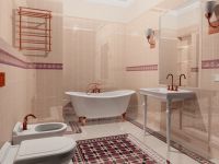 Dizajnna ​​kupaonica u kombinaciji s WC-om 1