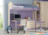 podstrešna postelja z delom za otroka 2