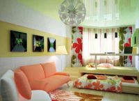 ložnici a obývací pokoj ve stejné místnosti design1