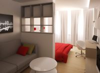 ložnice a obývací pokoj ve stejné místnosti design9