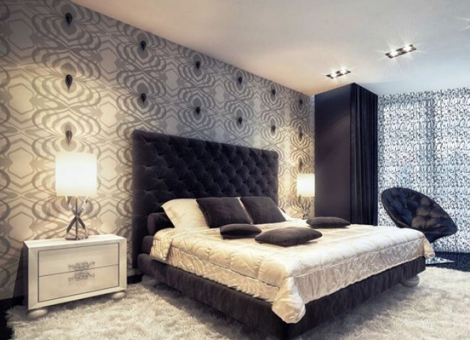 Ozadje v spalnici v slogu Art Nouveau