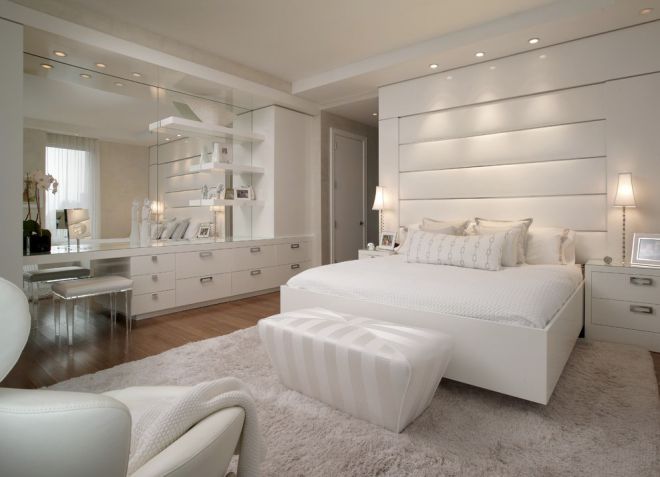Bijela Art Nouveau spavaća soba