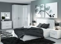 Мебели за спалня бял гланц2