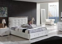 Мебели за спалня бял гланц9