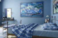 niebieska tapeta w bedroom2