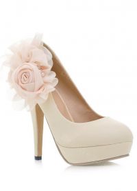 Beige Heel Shoes 6