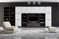 černobílý interiér obývacího pokoje 1