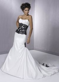 Czarno-biała suknia ślubna 5