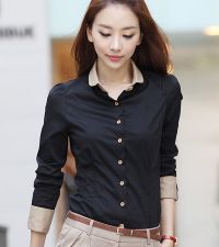 Черна женска риза 7