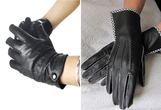 dámské černé rukavice