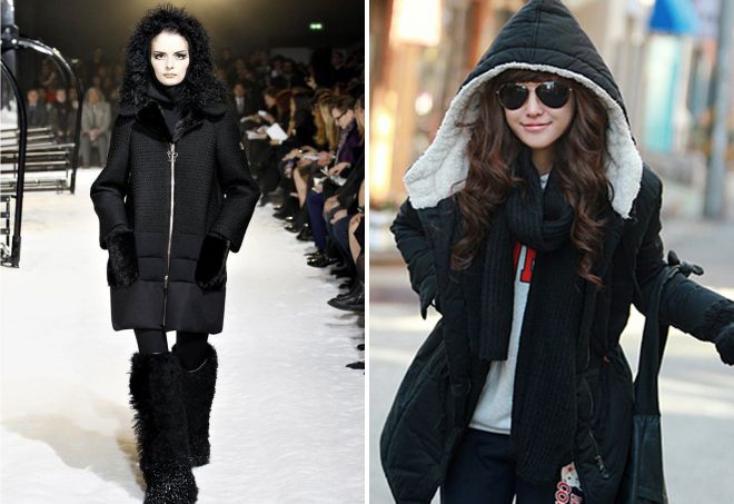černá bunda s kapucí