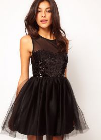 черна къса рокля за бала 3