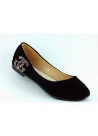 czarne zamszowe buty baletowe 1