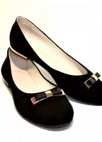 черни велурени балетни обувки 4