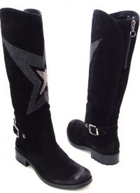 Suede Black Boots 8