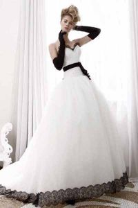 svatební šaty černé a bílé 8