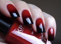 Czarny z czerwonym manicure13