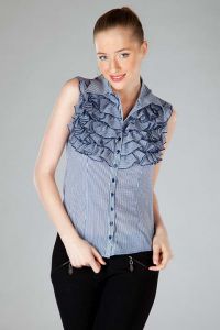 Blouse with frill 5