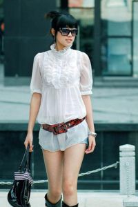 Blouse with frill 6