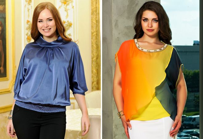 модели блузок для полных женщин