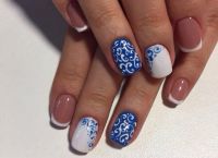 niebieski biały manicure4