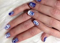 niebieski biały manicure5
