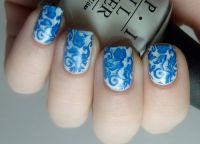 niebieski biały manicure10