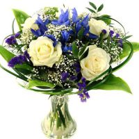 modrá svatební kytice 2