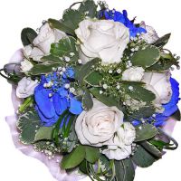 modrá svatební kytice 6