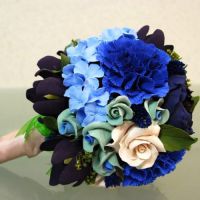 modrá svatební kytice 9