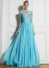 Niebieska sukienka w pol12