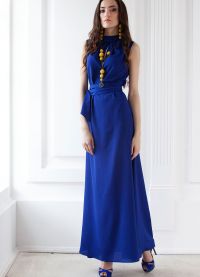 дълга рокля синя 6