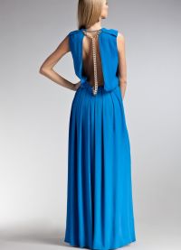 dlouhé modré šaty 8