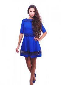niebieska sukienka z koronką5