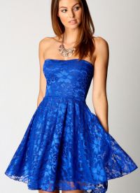 Plava čipka haljina9