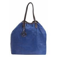 Синя кожена чанта 1