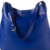 Синя кожена чанта 8