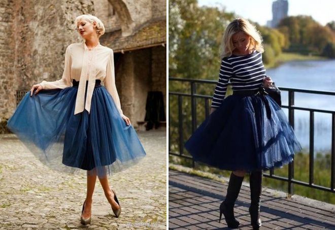 Модерне плаве тиле сукње
