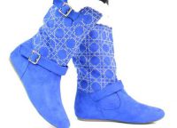 modré semišové boty 8