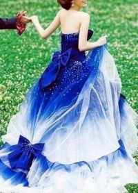 Синя сватбена рокля 5